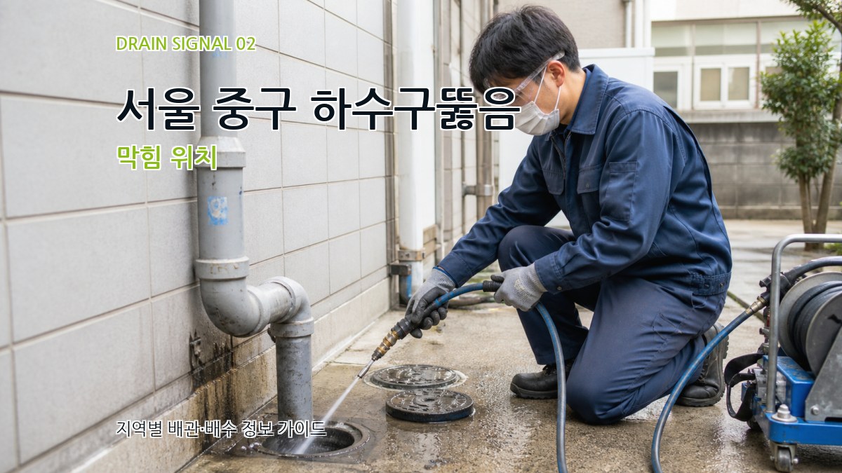 서울 중구 하수구뚫음 막힘 위치