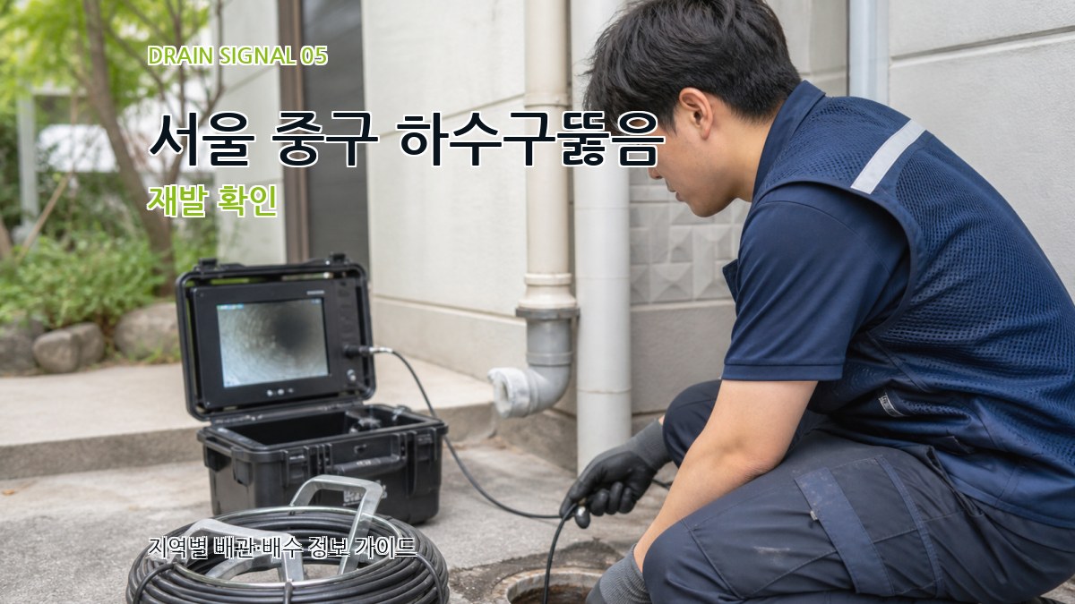 서울 중구 하수구뚫음 재발 확인