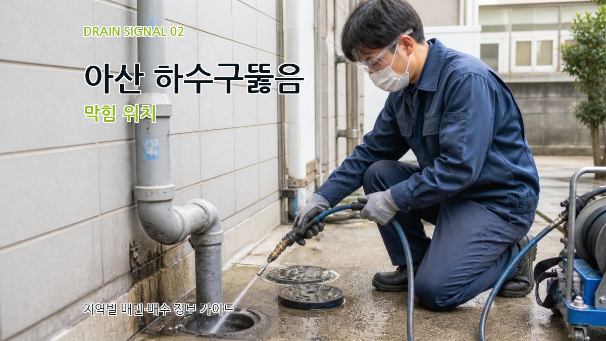 아산 하수구뚫음 막힘 위치
