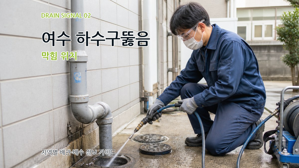 여수 하수구뚫음 막힘 위치