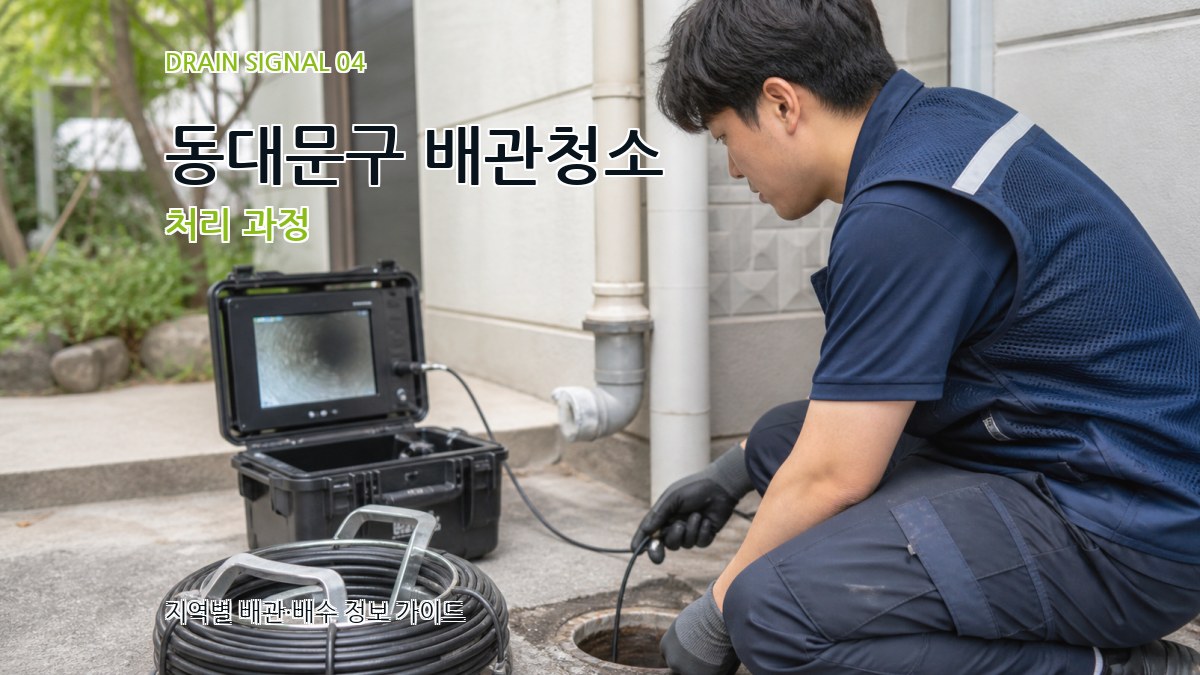 동대문구 배관청소 처리 과정