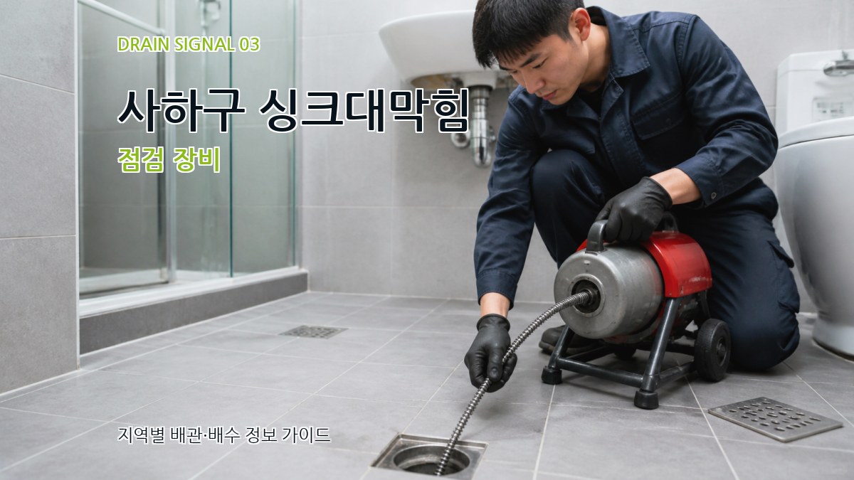 사하구 싱크대막힘 점검 장비