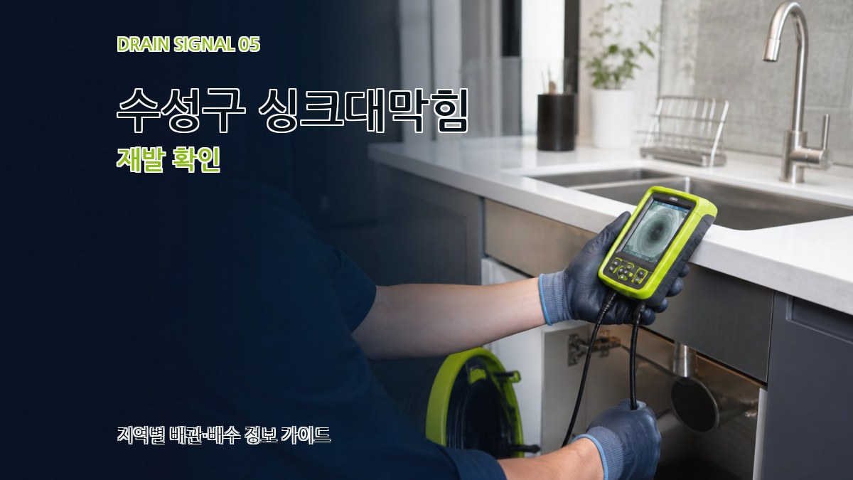 수성구 싱크대막힘 재발 확인