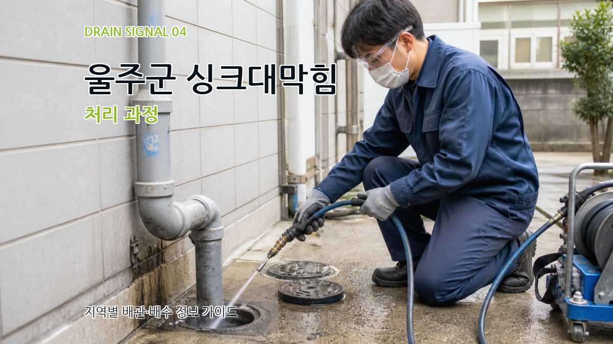울주군 싱크대막힘 처리 과정