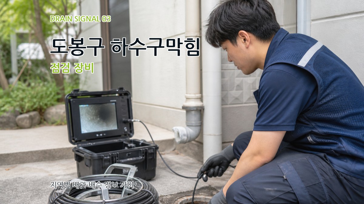 도봉구 하수구막힘 점검 장비
