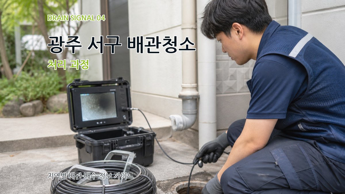 광주 서구 배관청소 처리 과정