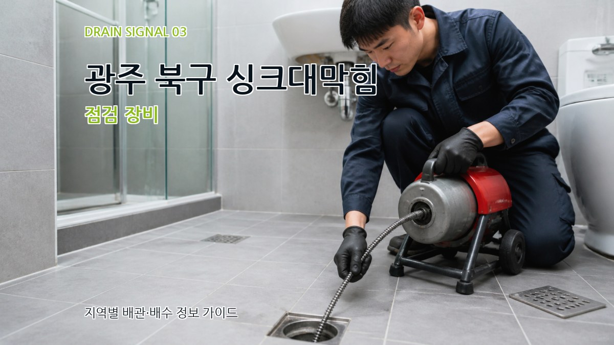 광주 북구 싱크대막힘 점검 장비