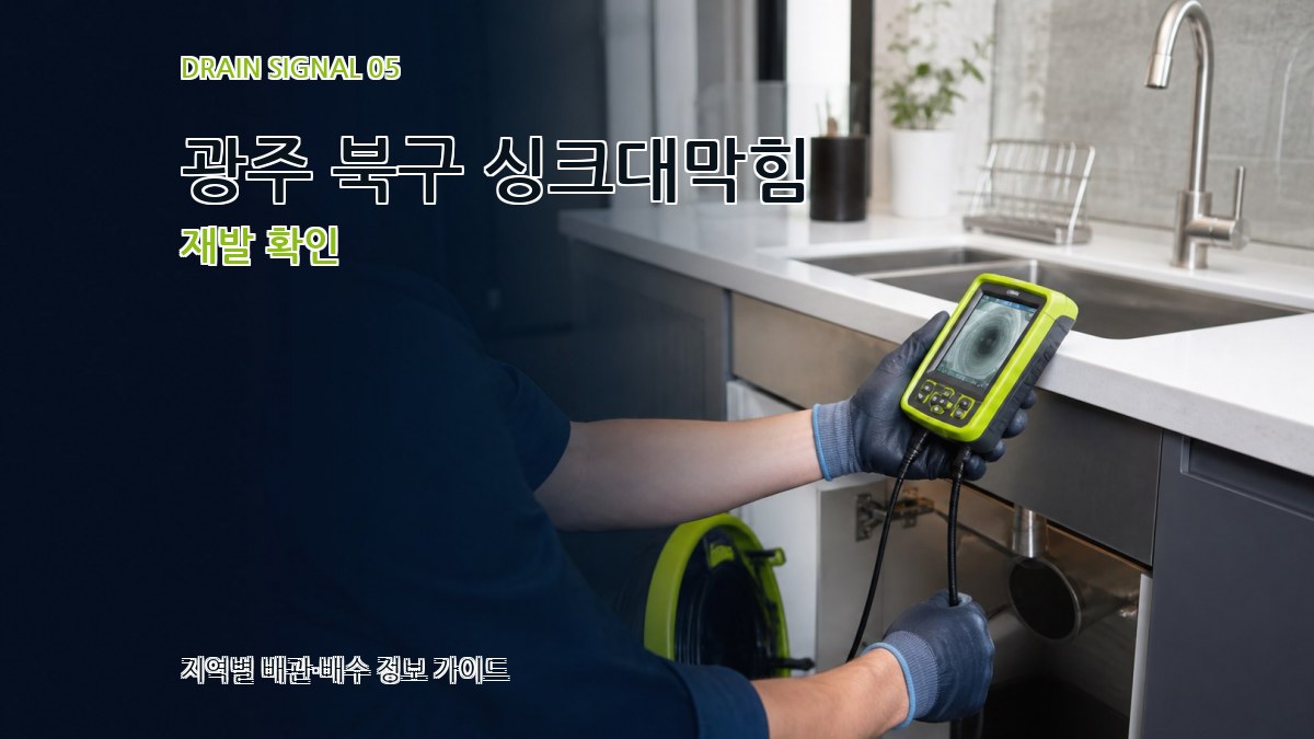광주 북구 싱크대막힘 재발 확인