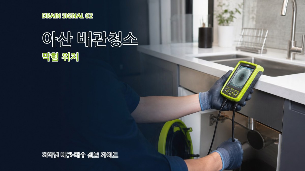아산 배관청소 막힘 위치