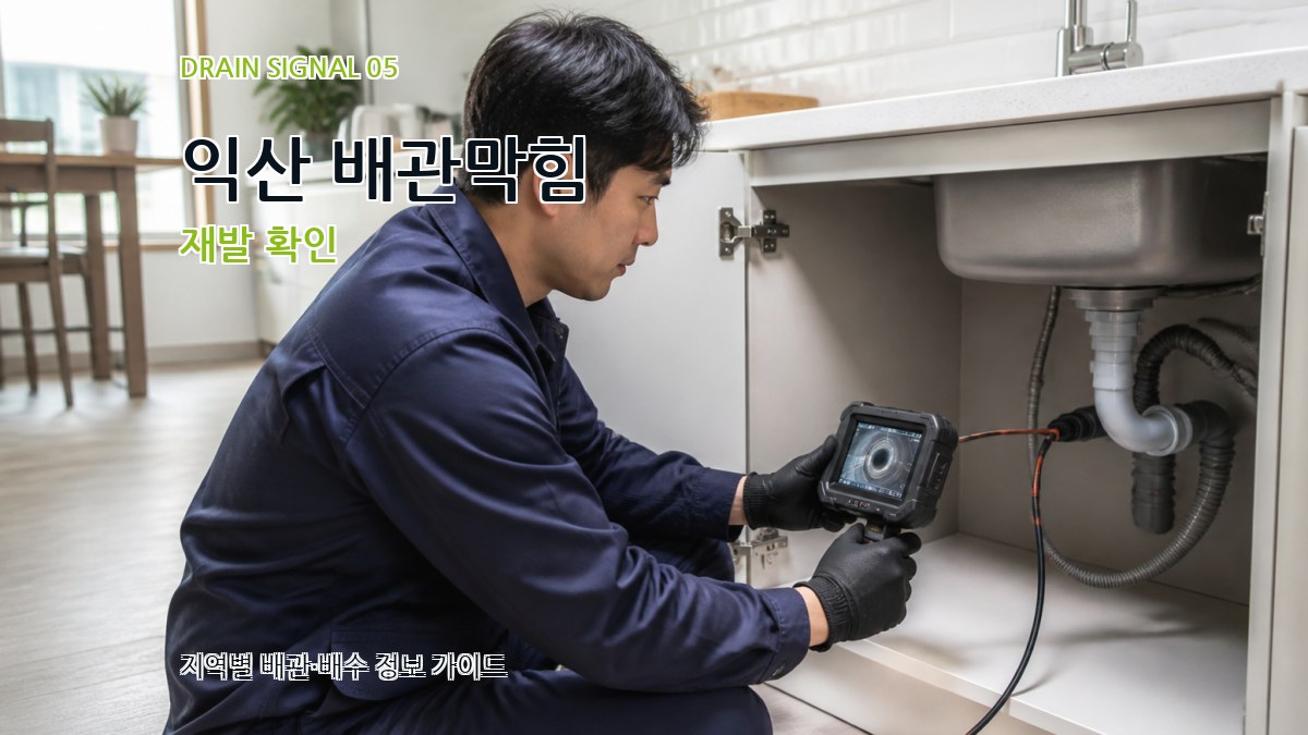 익산 배관막힘 재발 확인