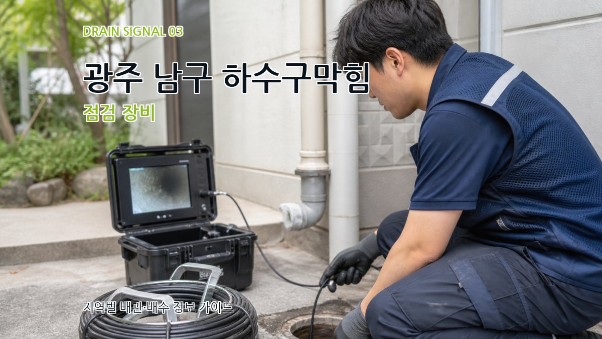 광주 남구 하수구막힘 점검 장비