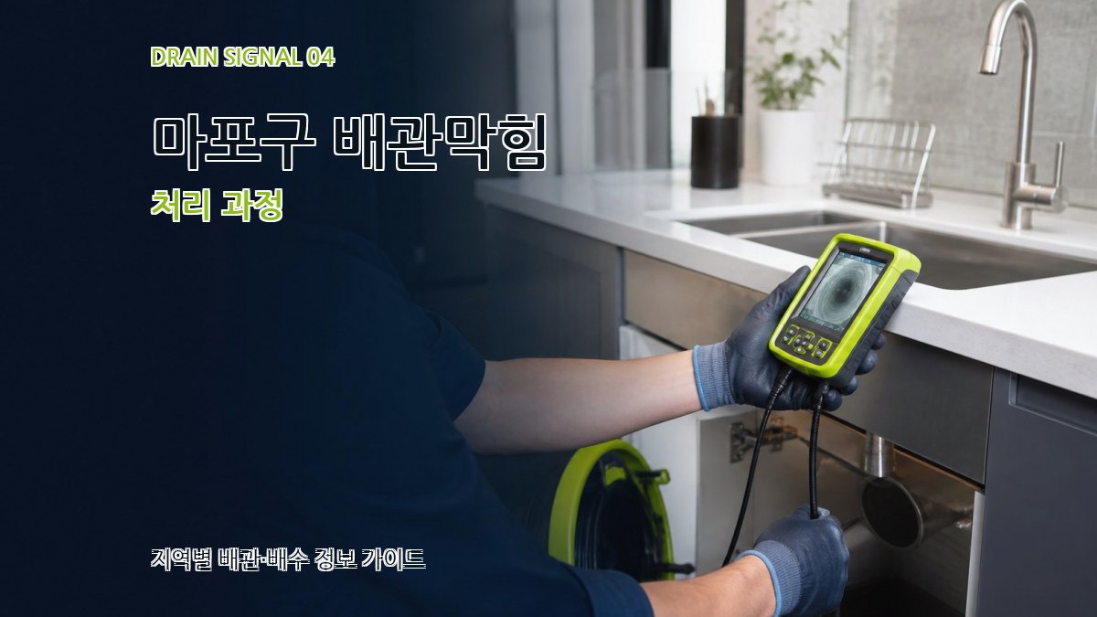 마포구 배관막힘 처리 과정