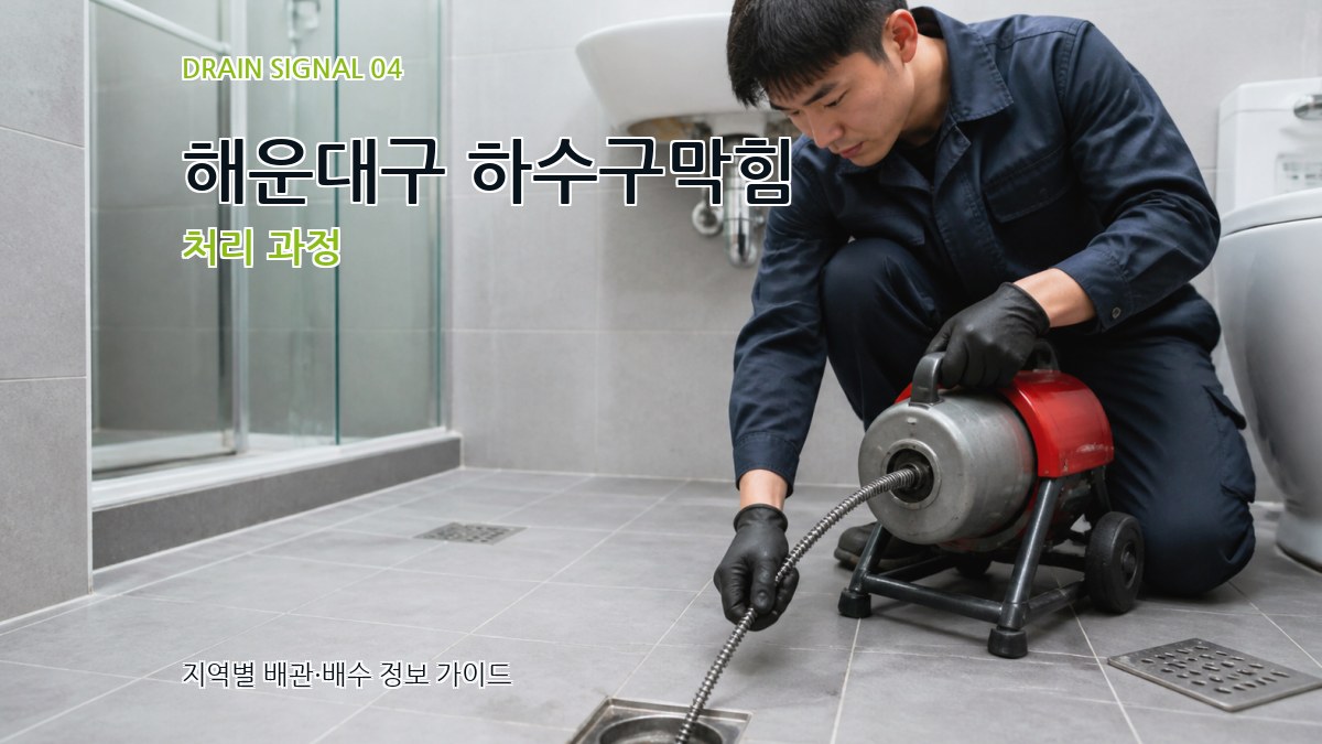 해운대구 하수구막힘 처리 과정
