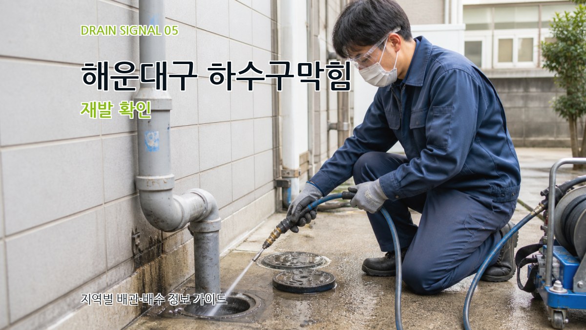 해운대구 하수구막힘 재발 확인