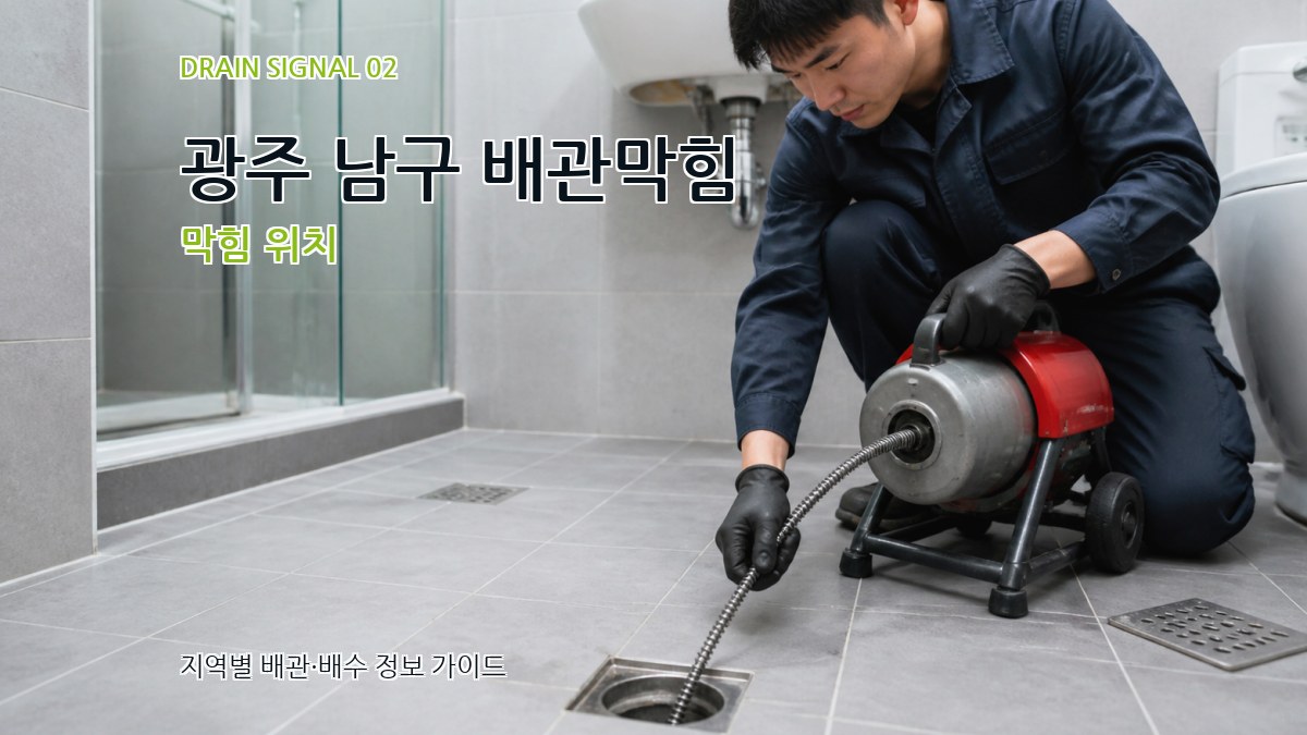 광주 남구 배관막힘 막힘 위치