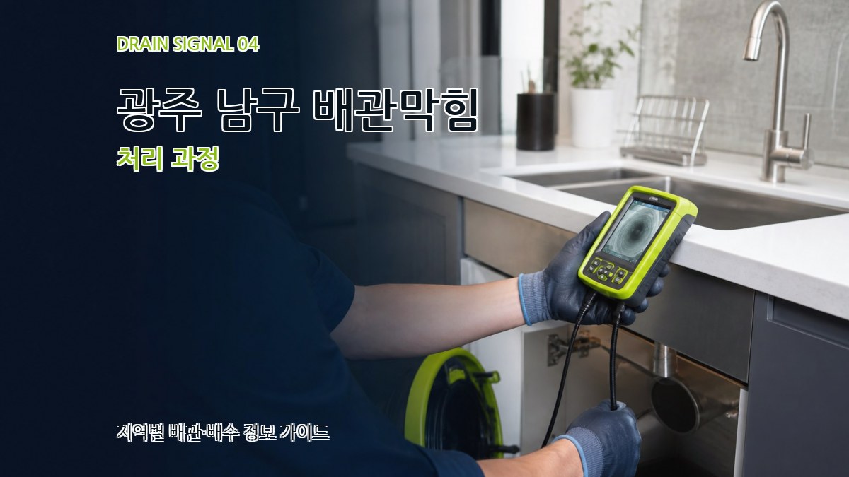 광주 남구 배관막힘 처리 과정