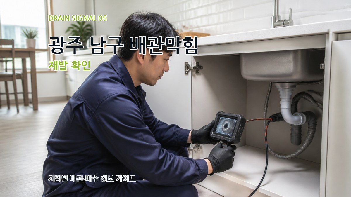 광주 남구 배관막힘 재발 확인
