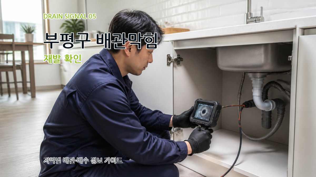부평구 배관막힘 재발 확인