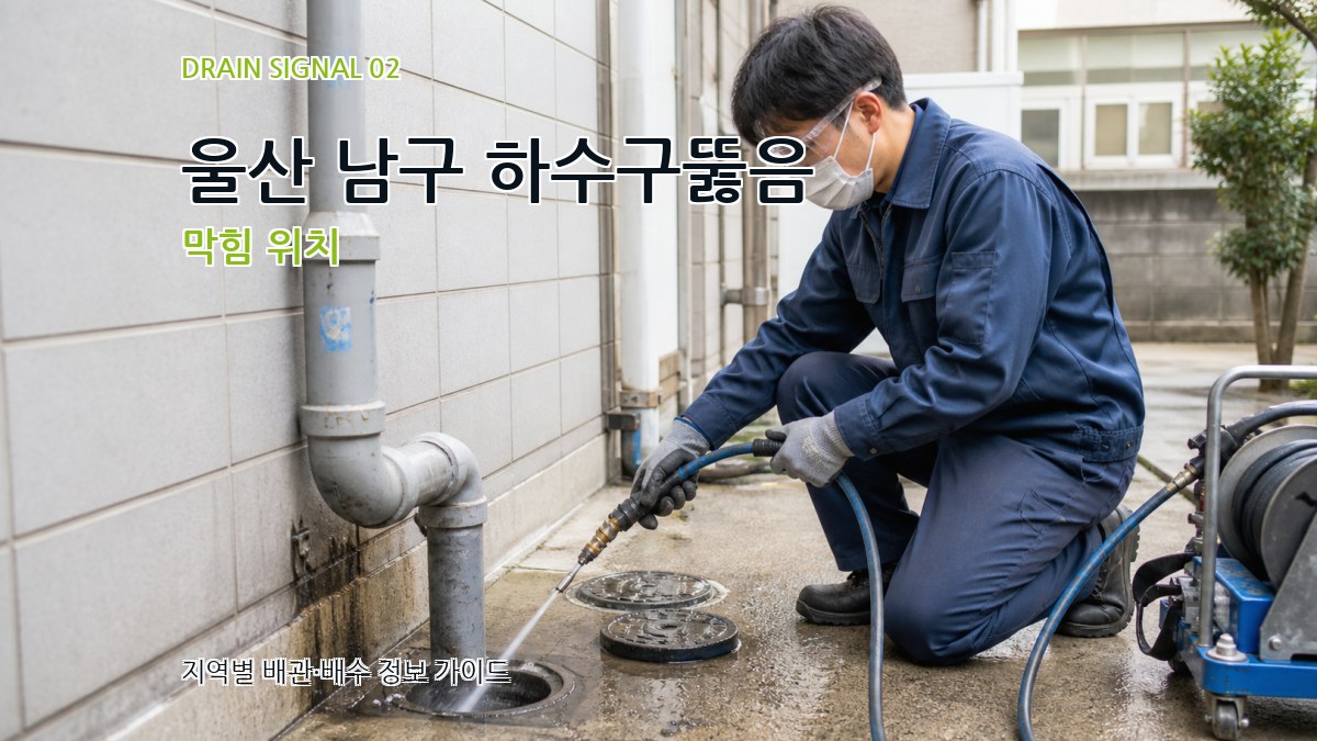 울산 남구 하수구뚫음 막힘 위치