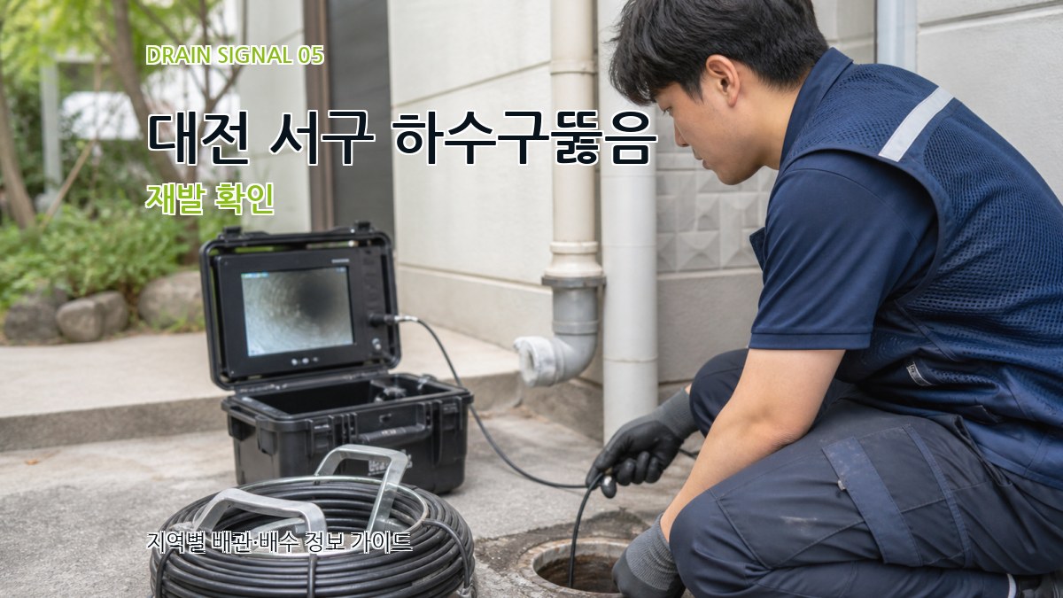 대전 서구 하수구뚫음 재발 확인