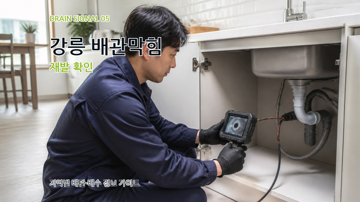 강릉 배관막힘 재발 확인