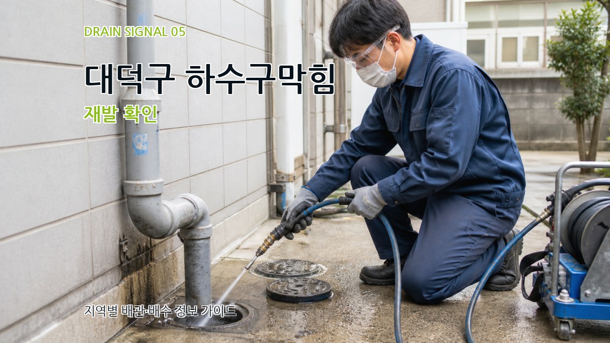 대덕구 하수구막힘 재발 확인
