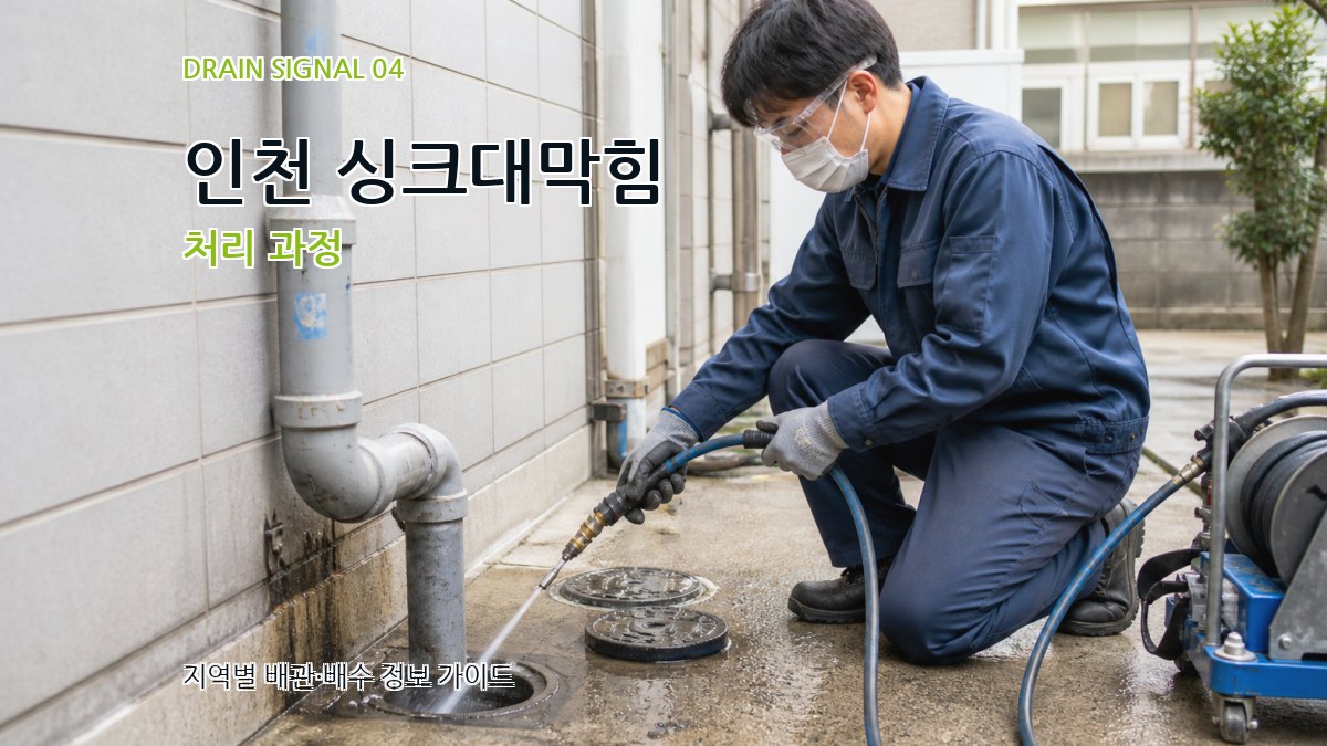 인천 싱크대막힘 처리 과정