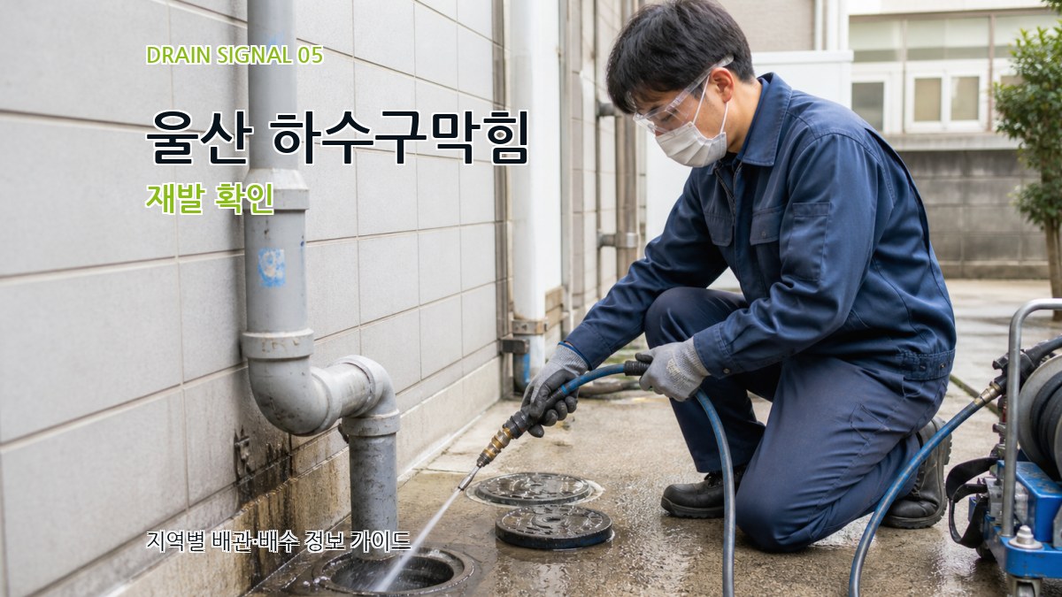 울산 하수구막힘 재발 확인