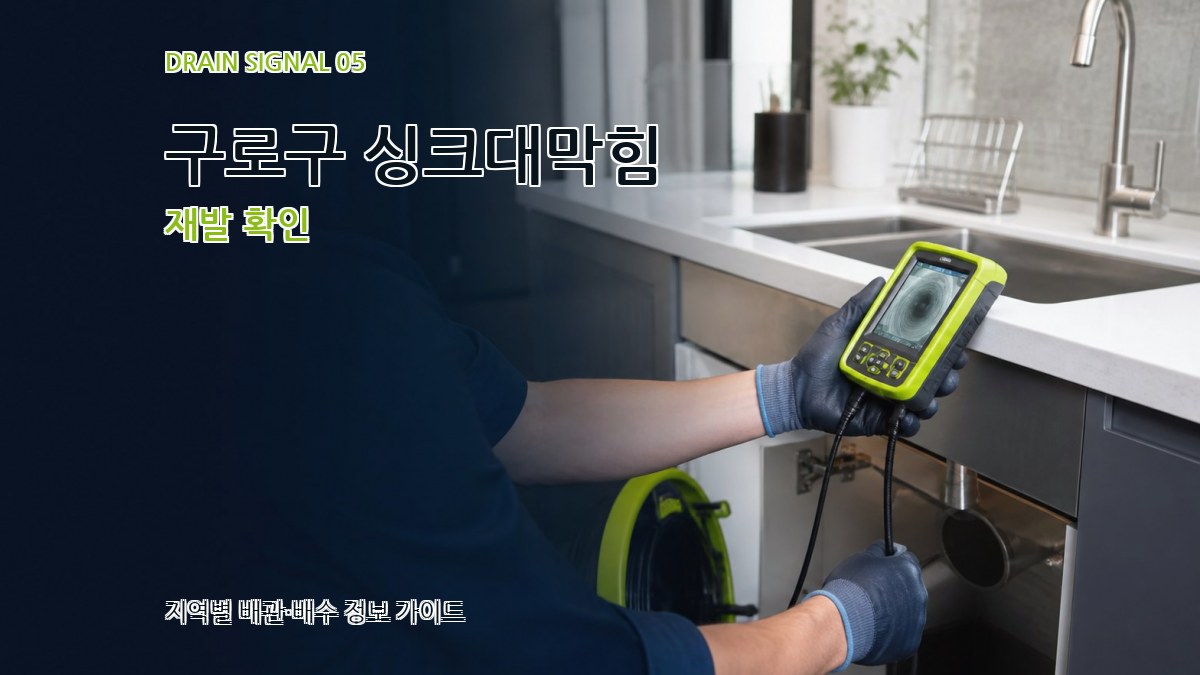 구로구 싱크대막힘 재발 확인