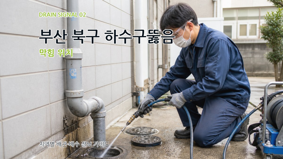 부산 북구 하수구뚫음 막힘 위치