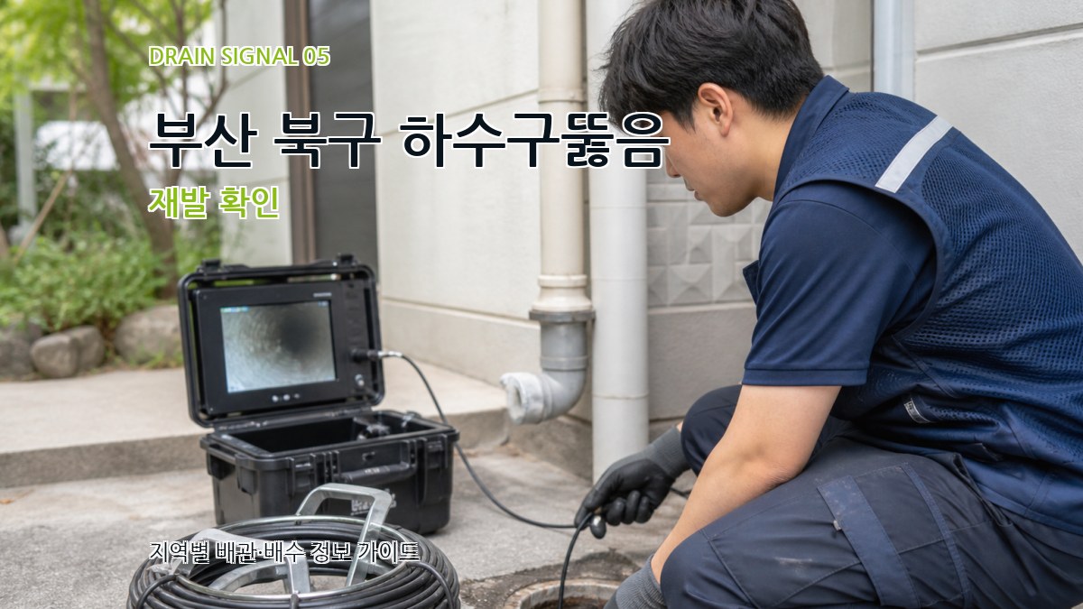 부산 북구 하수구뚫음 재발 확인