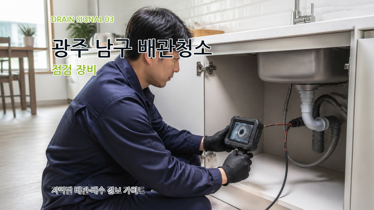 광주 남구 배관청소 점검 장비