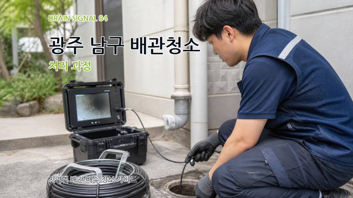 광주 남구 배관청소 처리 과정