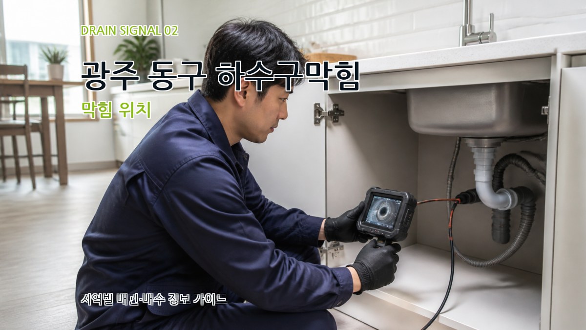 광주 동구 하수구막힘 막힘 위치