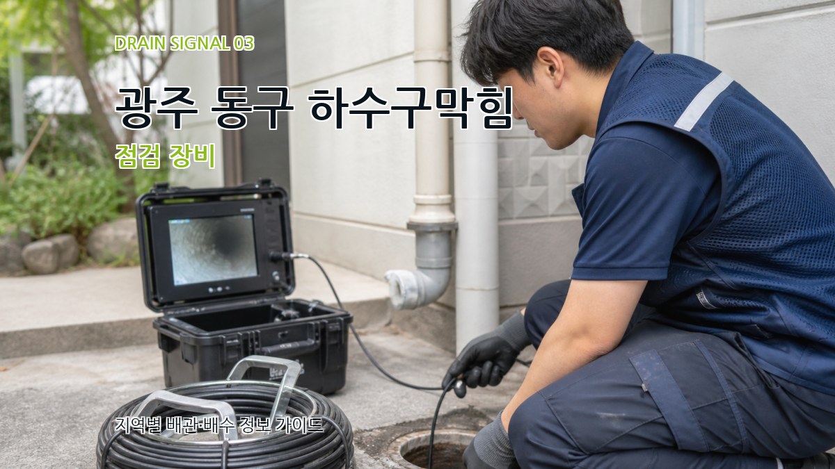 광주 동구 하수구막힘 점검 장비