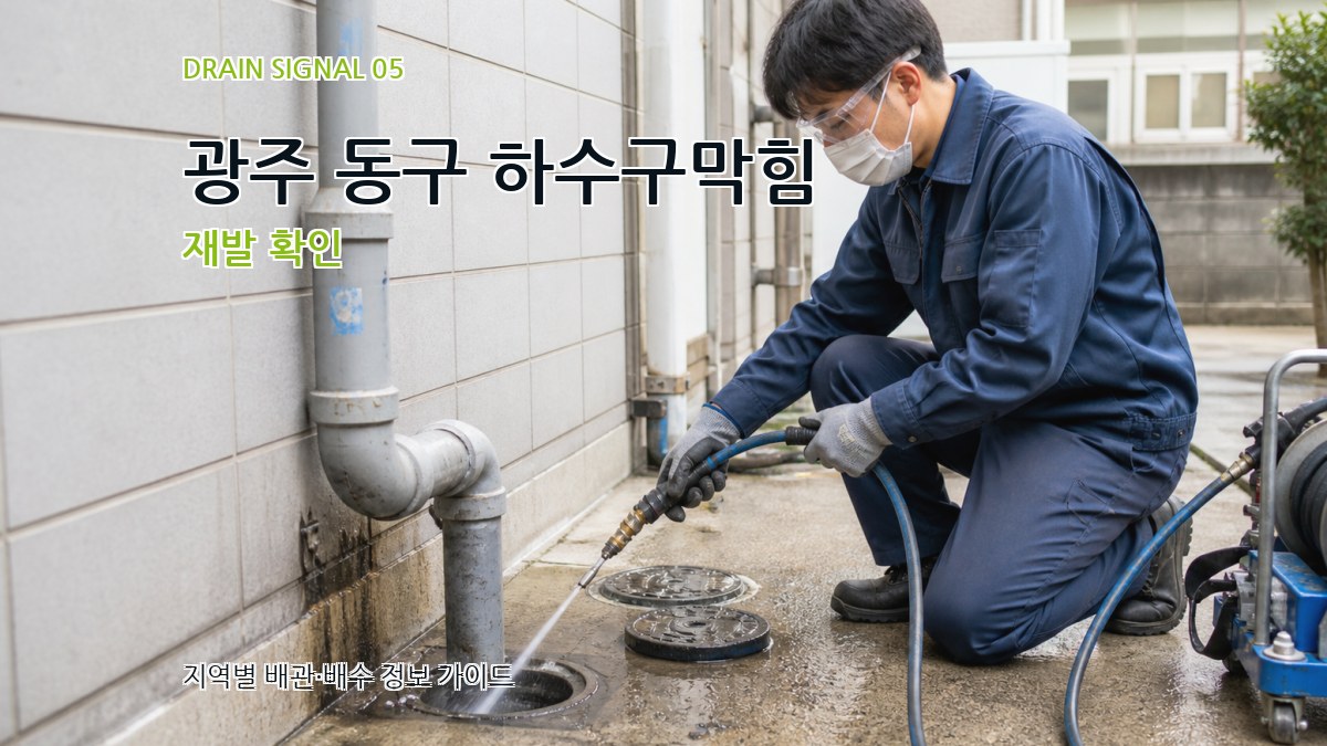 광주 동구 하수구막힘 재발 확인