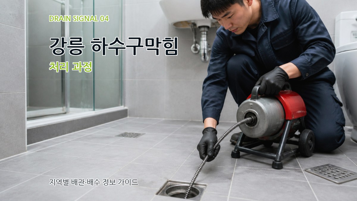 강릉 하수구막힘 처리 과정