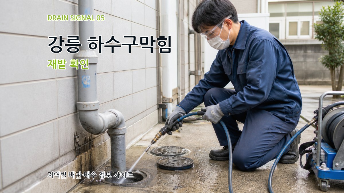 강릉 하수구막힘 재발 확인