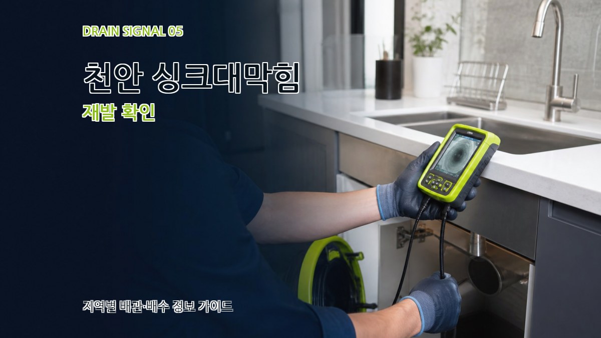 천안 싱크대막힘 재발 확인