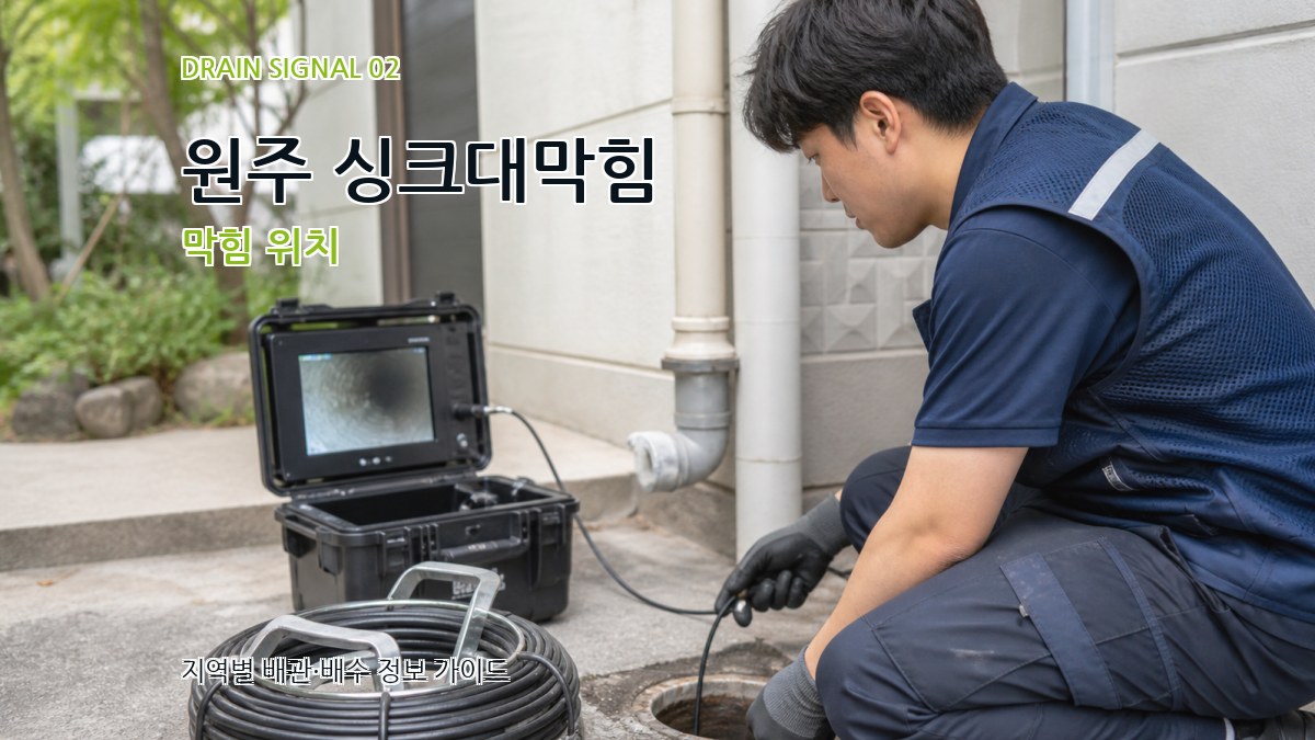 원주 싱크대막힘 막힘 위치