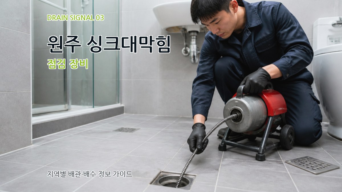 원주 싱크대막힘 점검 장비