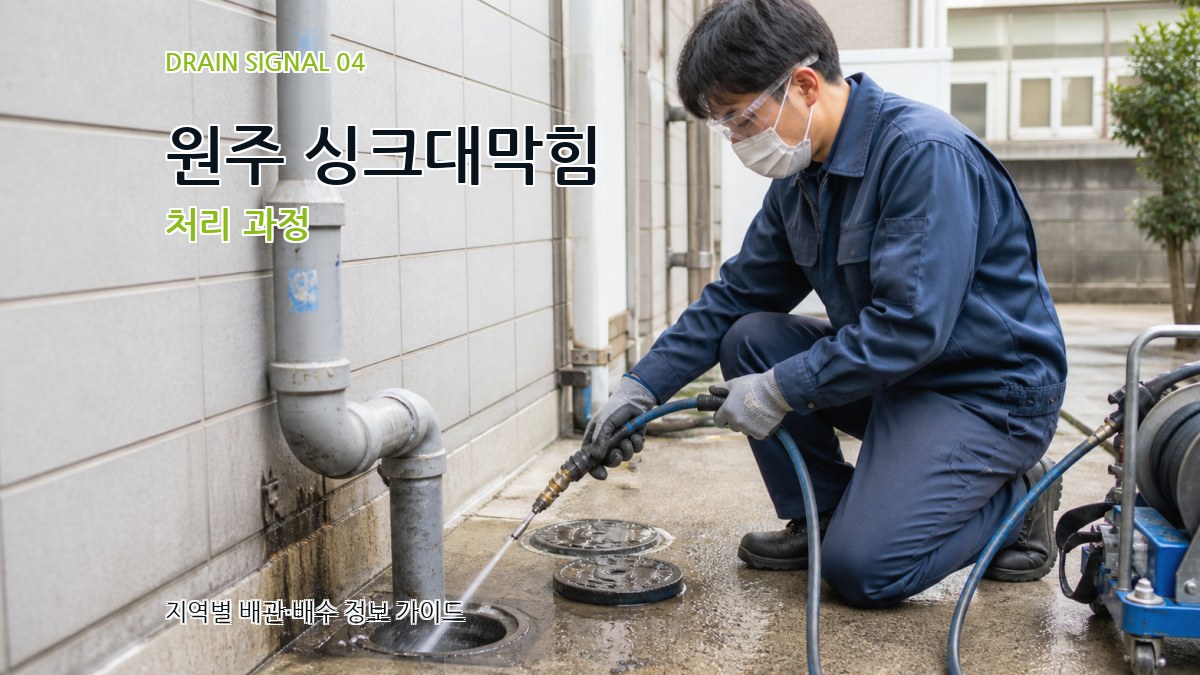 원주 싱크대막힘 처리 과정