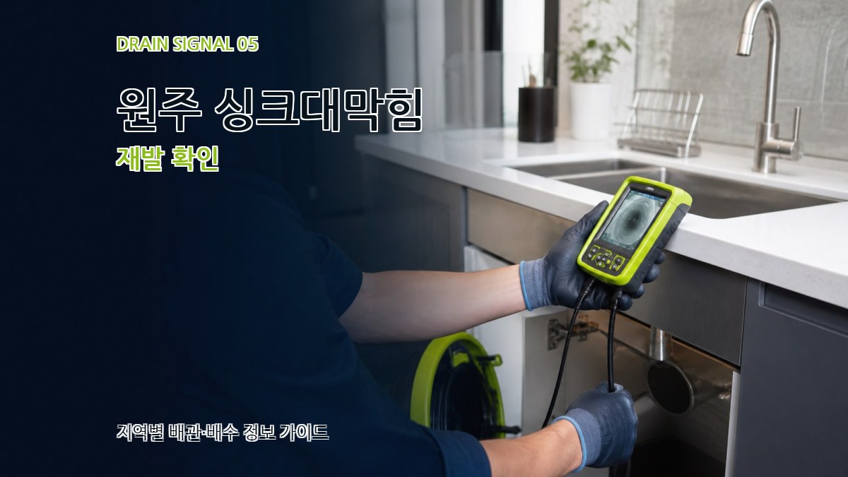 원주 싱크대막힘 재발 확인