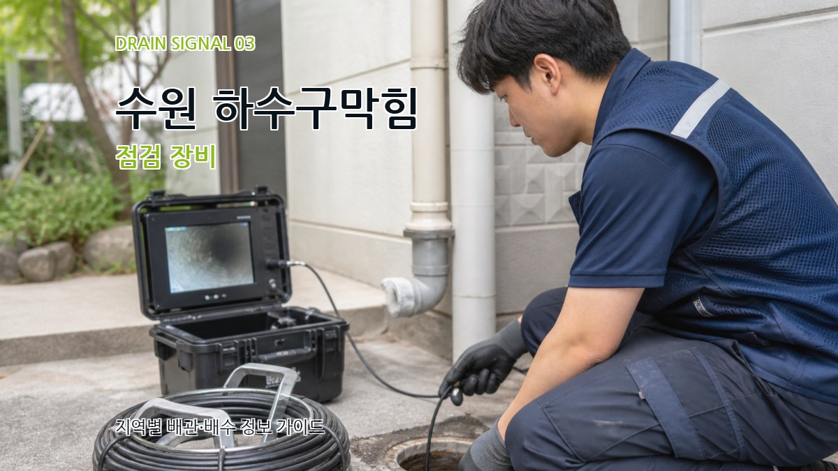 수원 하수구막힘 점검 장비