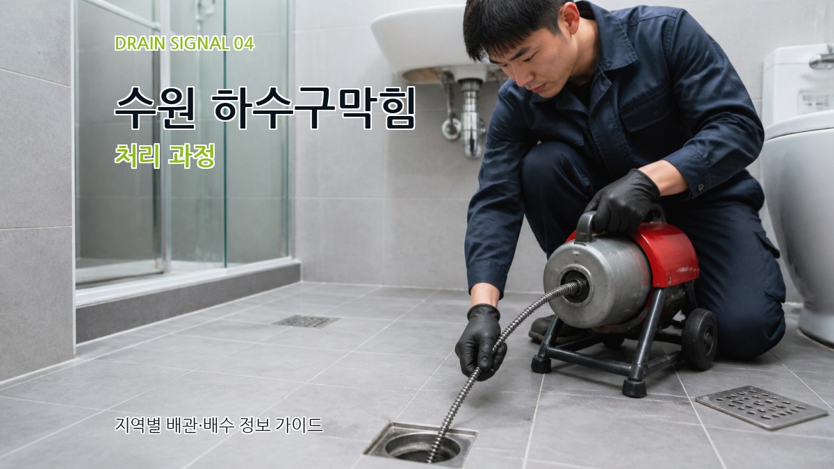 수원 하수구막힘 처리 과정