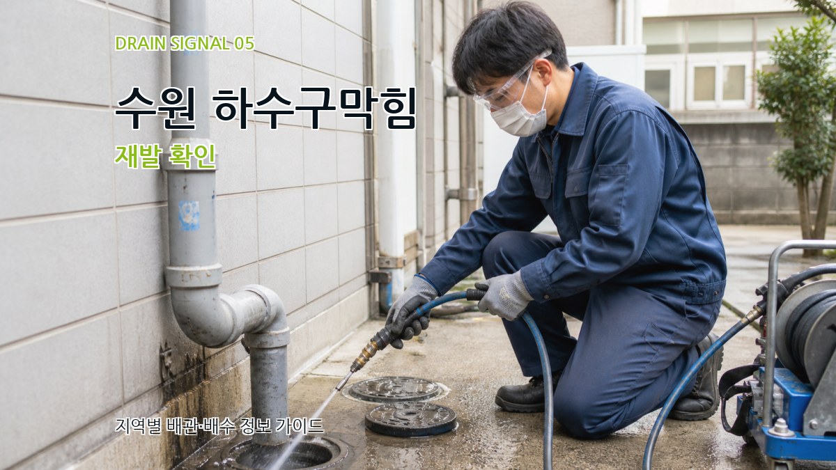 수원 하수구막힘 재발 확인