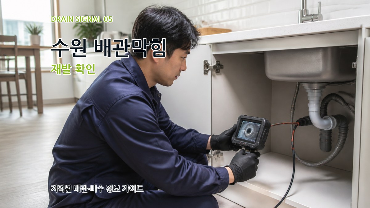 수원 배관막힘 재발 확인