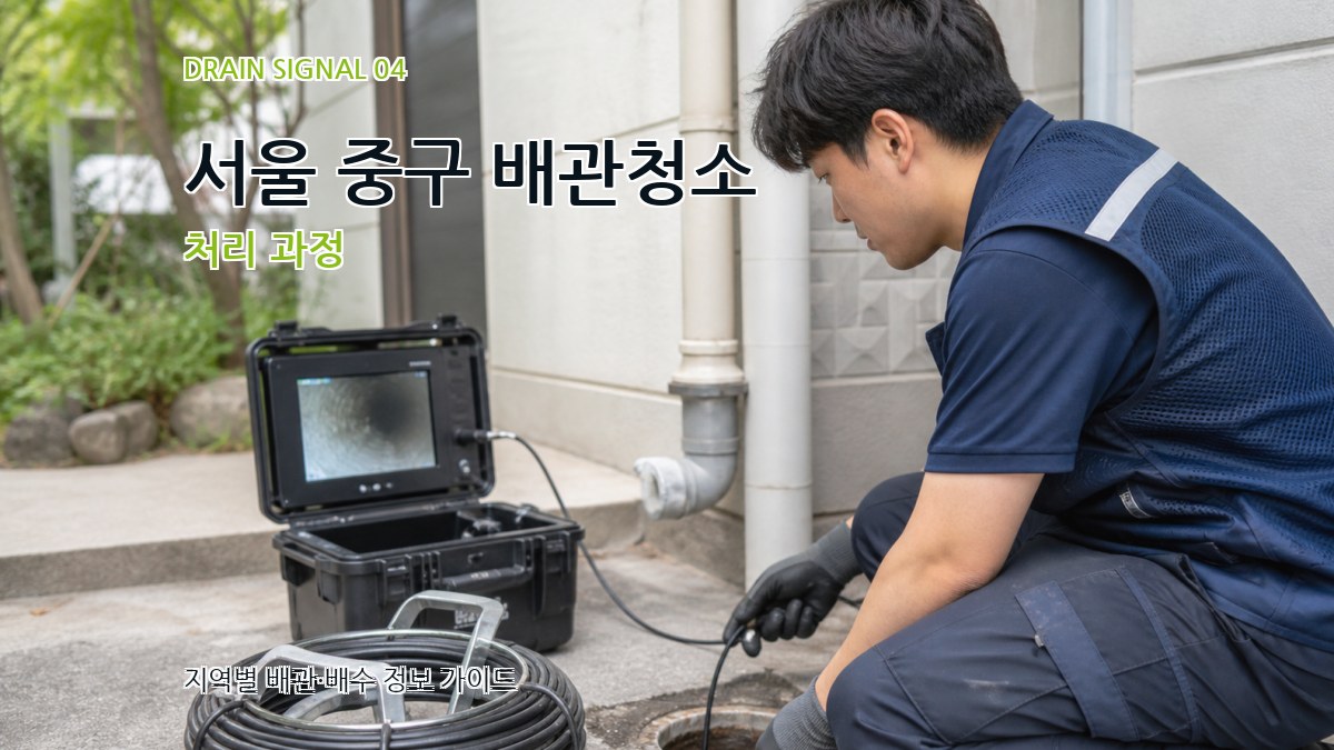 서울 중구 배관청소 처리 과정