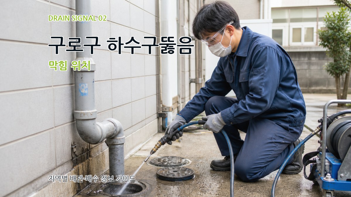 구로구 하수구뚫음 막힘 위치