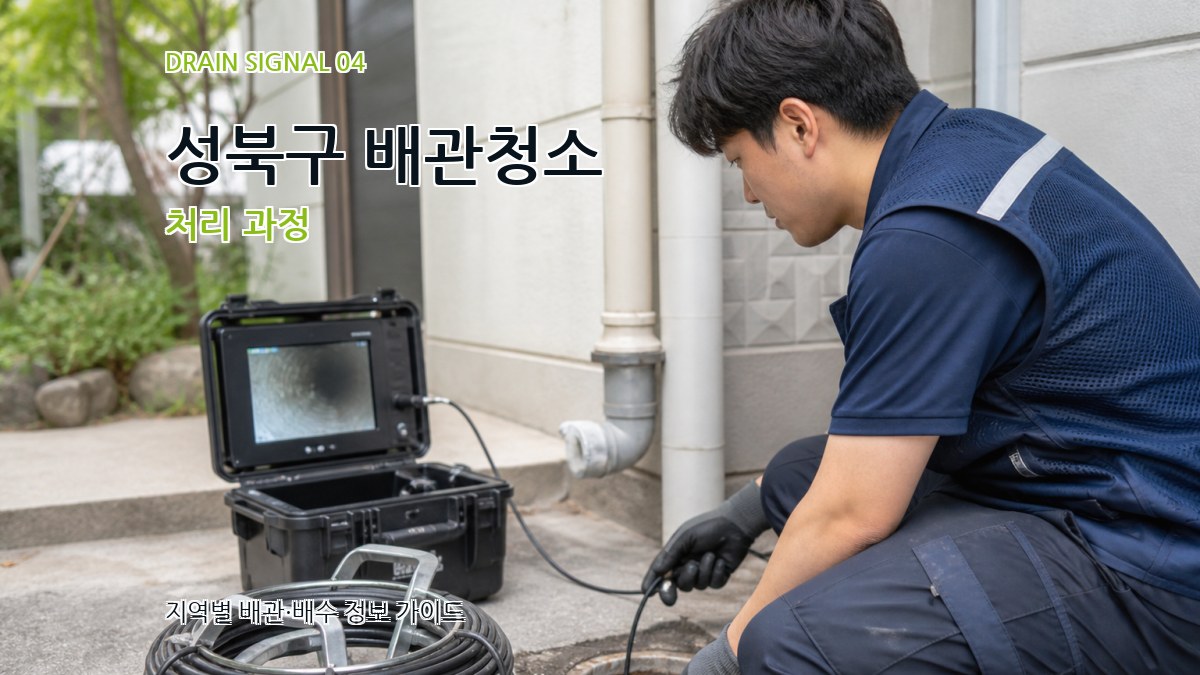 성북구 배관청소 처리 과정